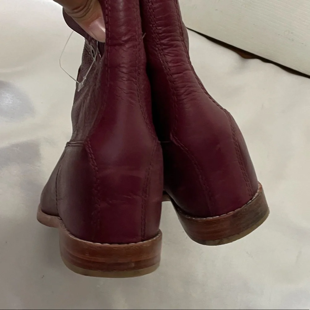 Cole Haan burgundy leather Zillie boots womens 7B booties euc - Picture 5 of 11